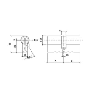 Doppel Zylinder 17mm - VOX 4.4