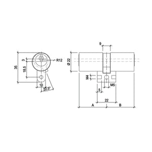Doppel Zylinder 22mm - VOX 4.4