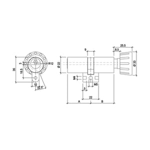 Zylinder mit Knopf 22mm - VOX 4.4