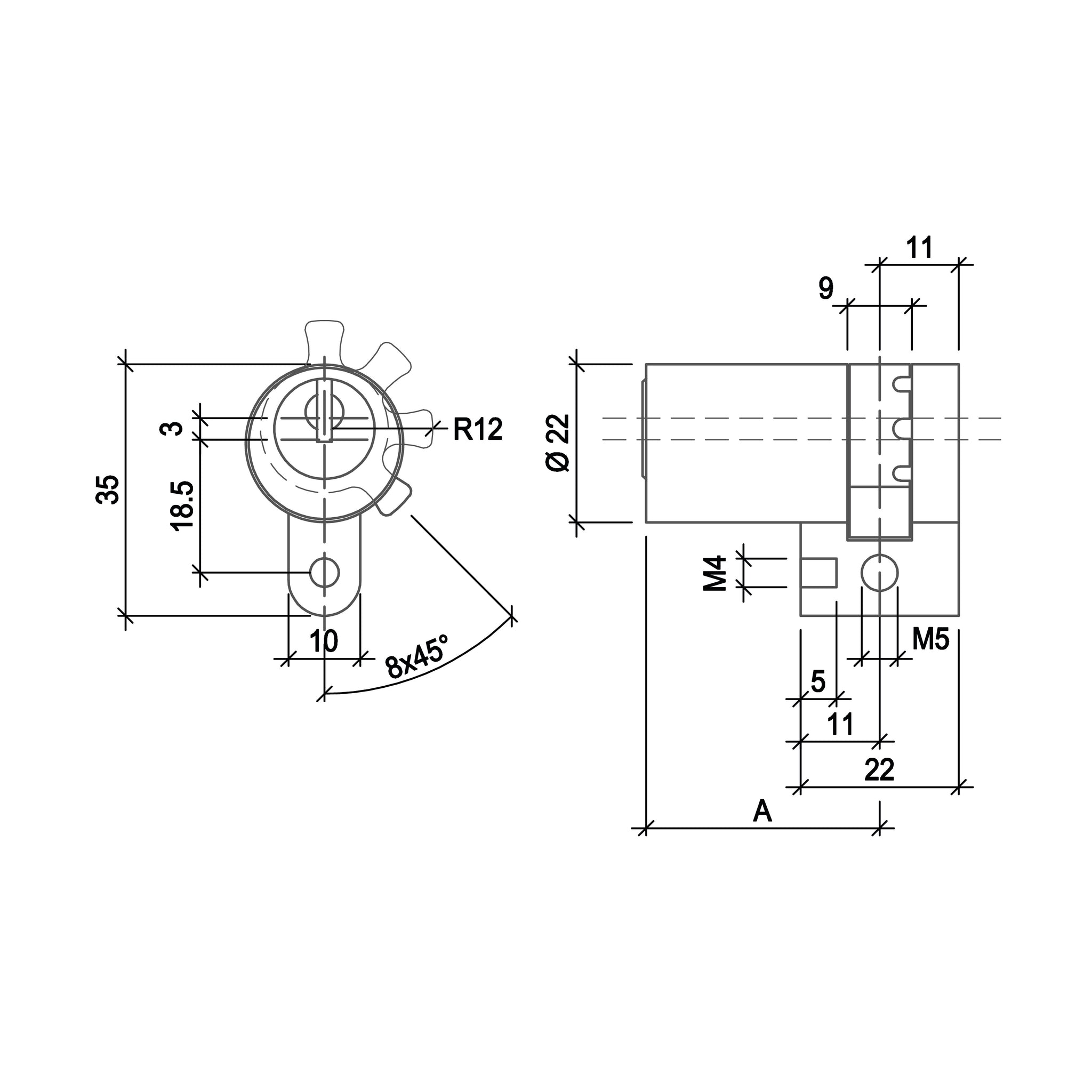 Halb Zylinder 22mm - VOX 4.4